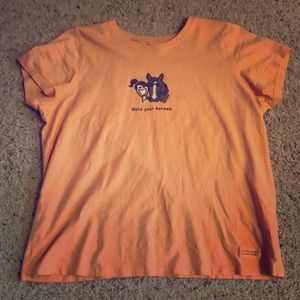 Pale orange Life Is Good T-shirt